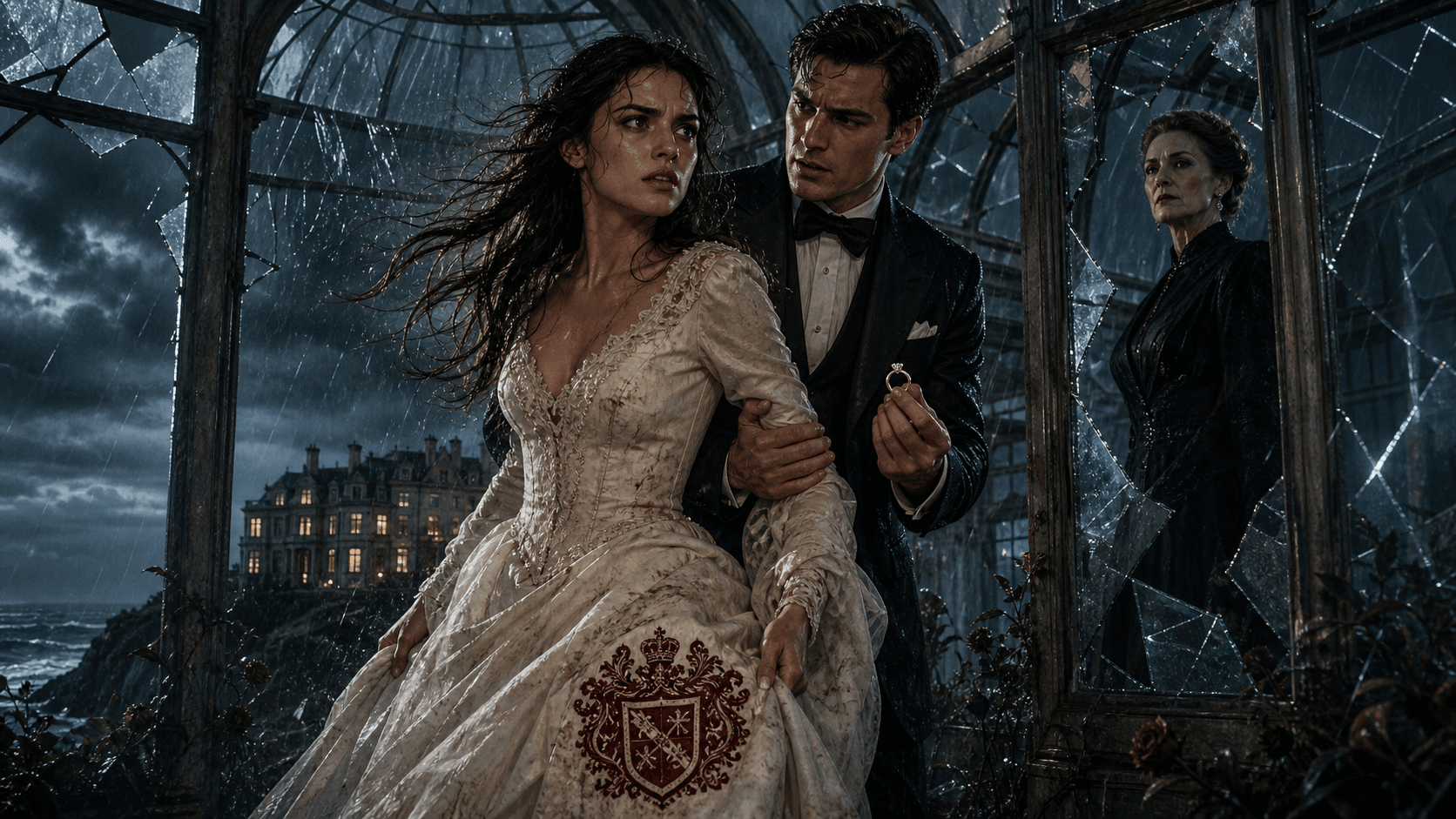 Original key art for She Wore a Dead Woman's Dress to His Engagement